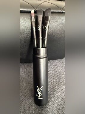 Yves Saint Laurent (YSL) Black Travel Makeup Brush Set